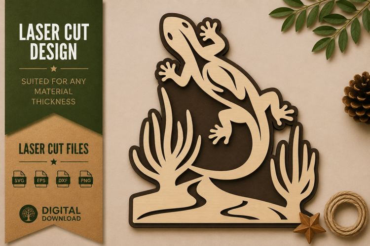 Desert Lizard Laser Cut SVG Design lizard svg, desert lizard