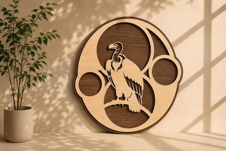 Heron Round Laser Cut SVG Design heron svg, heron laser cut,
