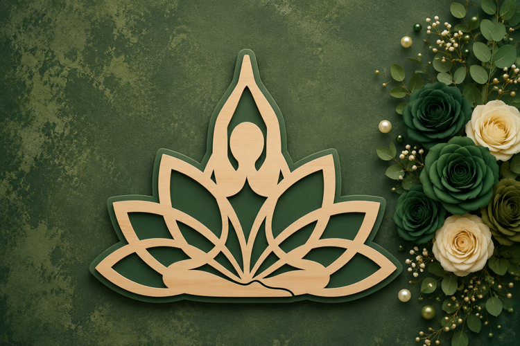 Yoga Lotus Pose Laser Cut SVG Design yoga lotus svg, meditat