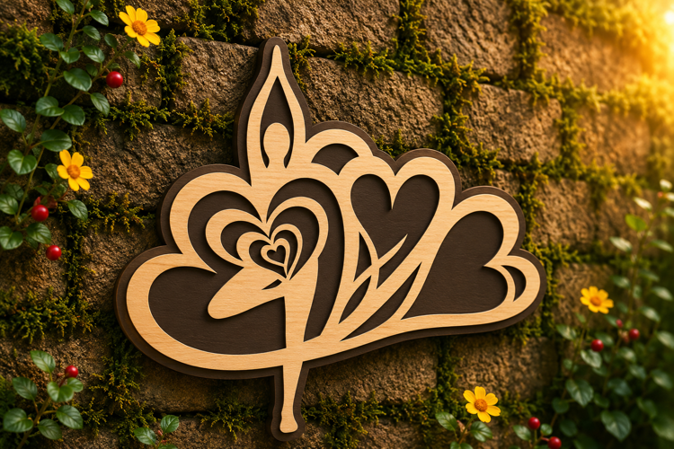 Floral Heart Tree Laser Cut SVG Design heart tree svg, flora