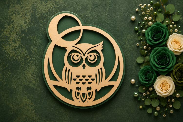Owl Ornament Laser Cut SVG Design owl ornament svg, owl example image 1