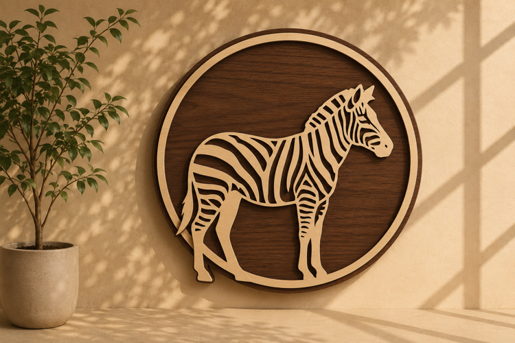 Round Zebra Laser Cut SVG Design round zebra svg, zebra lase