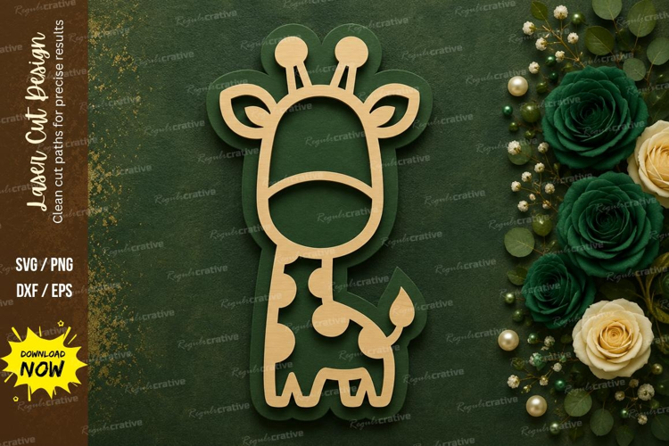 Cute Giraffe Laser Cut SVG Design cute giraffe svg, giraffe