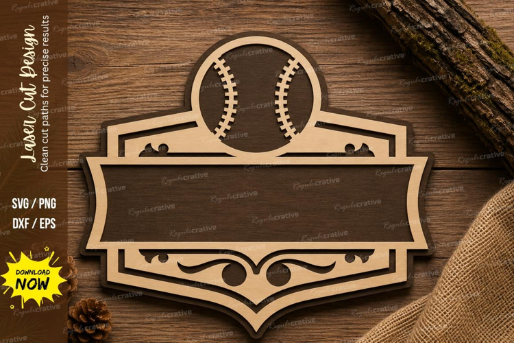 Baseball Blank Sign Laser Cut SVG Design baseball sign svg,