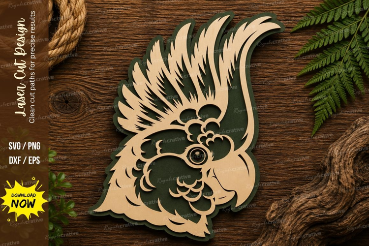 Cockatiel Parrot Laser Cut SVG Design cockatiel svg, parrot