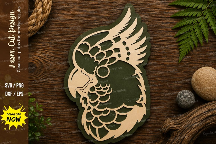 Cockatiel Parrot Laser Cut SVG Design cockatiel svg, parrot