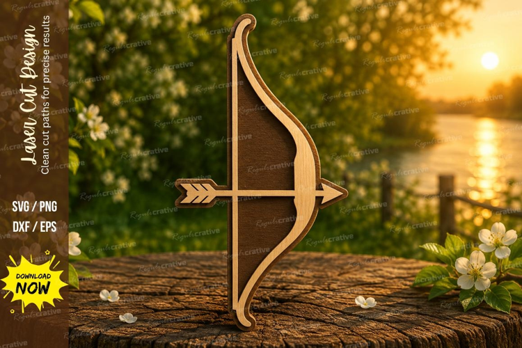 Classic Bow and Arrow Laser Cut SVG Design bow and arrow svg