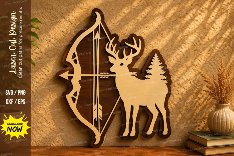 Deer Archery Laser Cut SVG Design deer archery svg, buck las