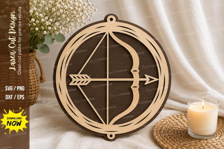 Compass Archery Target Laser Cut SVG Design archery compass