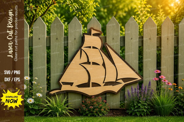 Classic Sailing Ship Laser Cut SVG Design sailing ship svg,