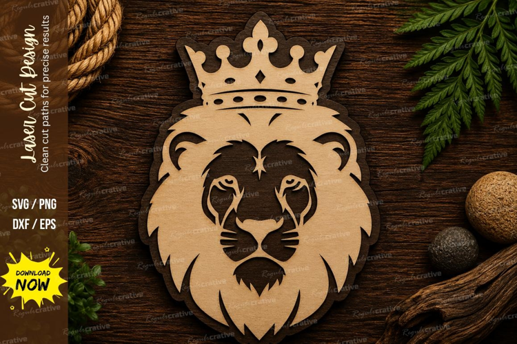 King Lion Head Laser Cut SVG Design lion head svg, lion lase