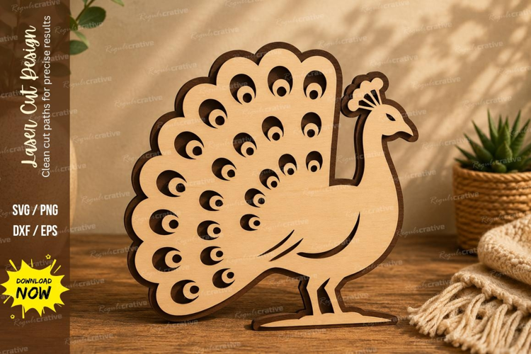 Peacock Laser Cut SVG Design peacock svg, peacock laser cut,