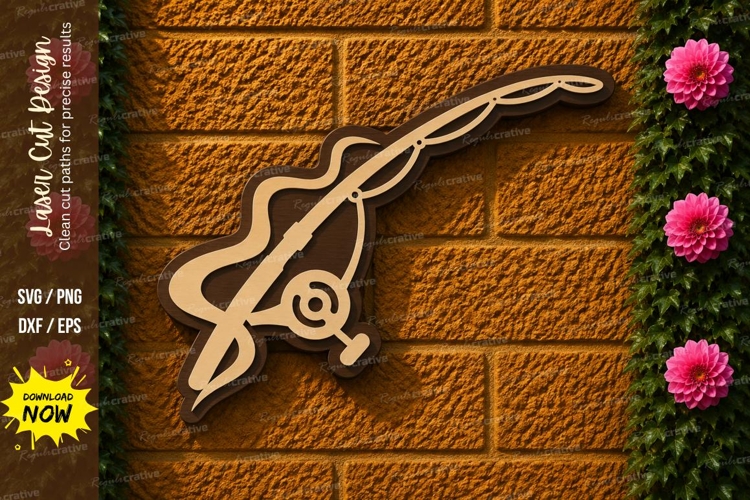 Fishing Hook Laser Cut SVG Design fishing hook svg, fish hoo
