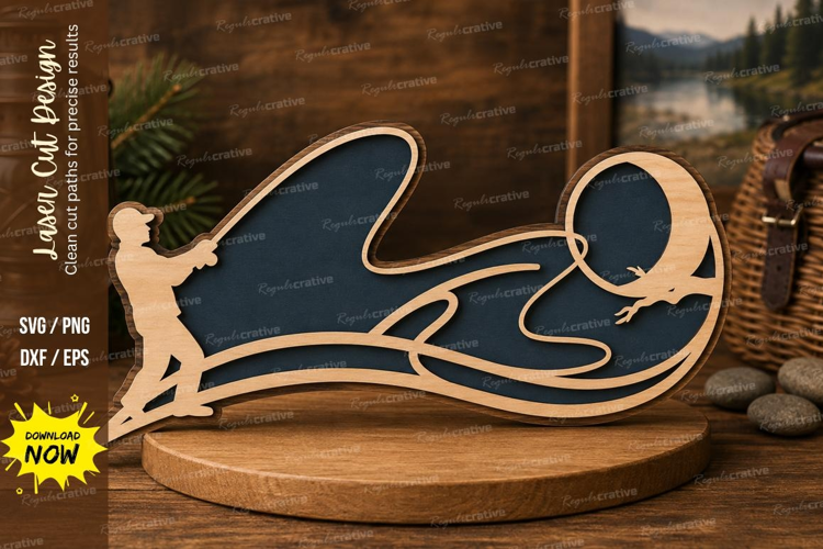 Surfer Ocean Wave Laser Cut SVG Design surfing svg, surfer