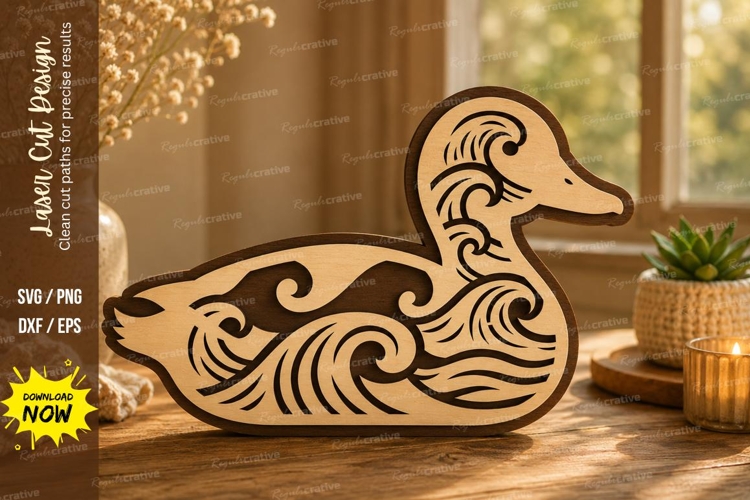 Mandala Duck Laser Cut SVG Design duck svg, mandala duck las