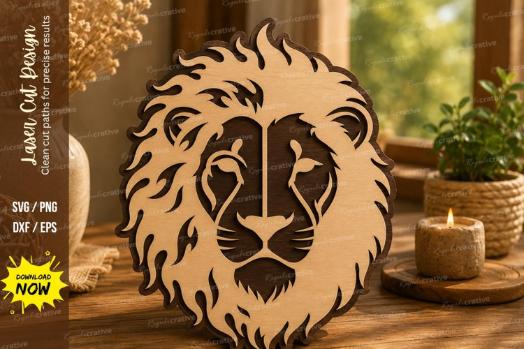 Lion Head Laser Cut SVG Design lion head svg, lion laser cut