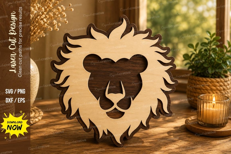 Lion Head Silhouette Image 10