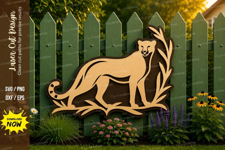 Leopard Standing Laser Cut SVG Design leopard svg, leopard