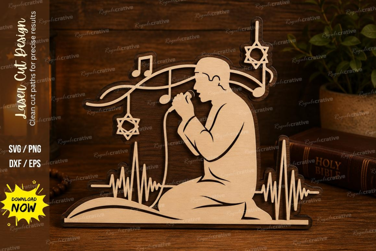 Praying Woman Faith Laser Cut SVG Design praying woman svg,