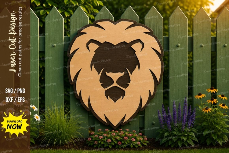 Lion Head Silhouette Laser Cut SVG Design lion head svg, lio