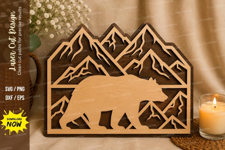 Bat Forest Shadow Box Laser Cut SVG Design bat forest svg,
