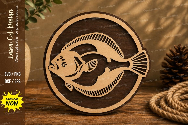 Bluegill Fish Round Laser Cut SVG Design bluegill svg, blueg