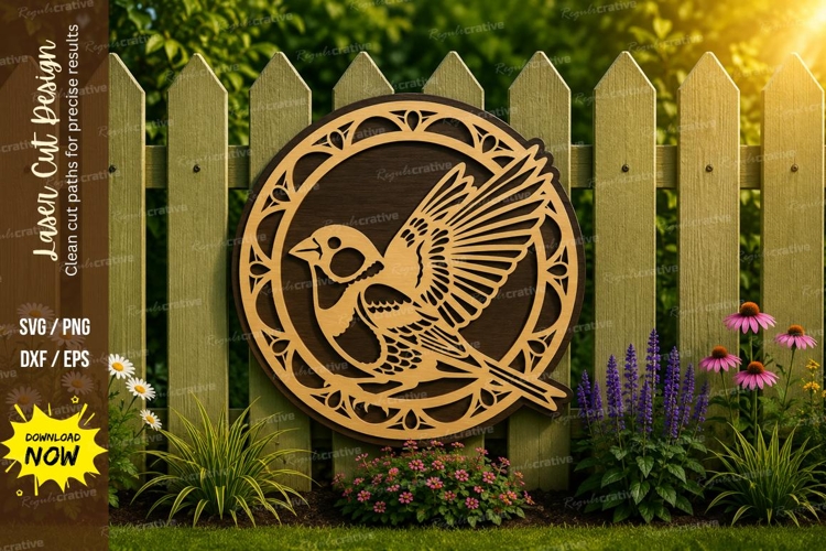 Hummingbird Round Laser Cut SVG Design hummingbird svg, bird example image 1