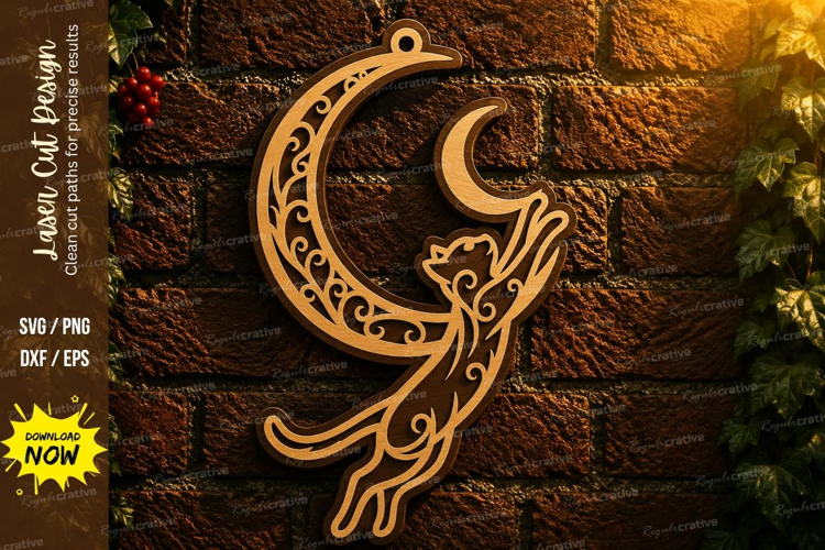 Moon Fairy Laser Cut SVG File moon fairy svg, fairy svg, cre