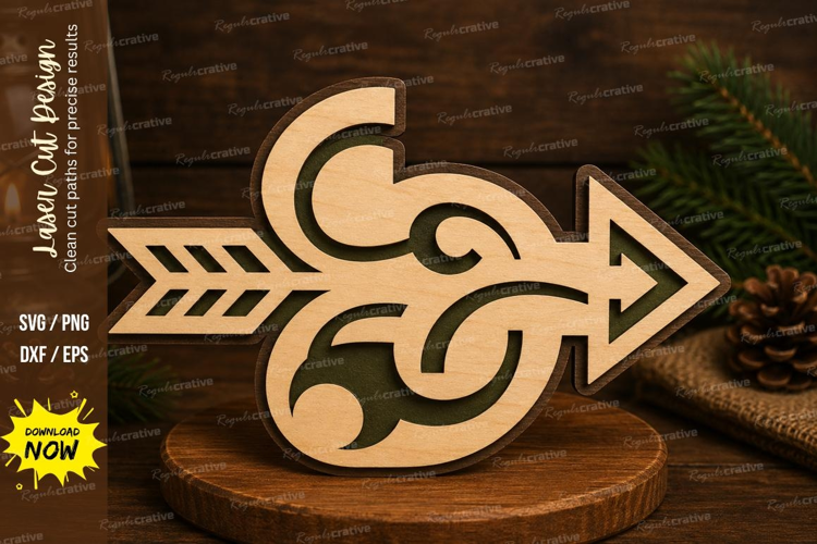 Arrow Knot Laser Cut SVG File arrow knot svg, celtic knot sv