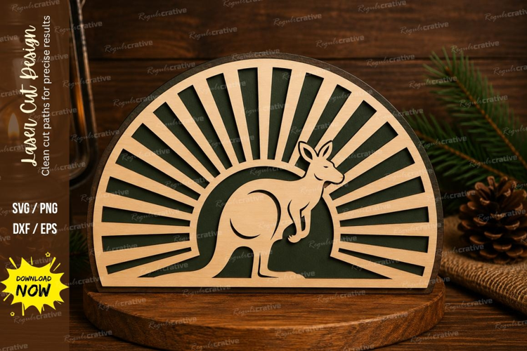 Kangaroo Laser Cut SVG File kangaroo svg, kangaroo silhouett