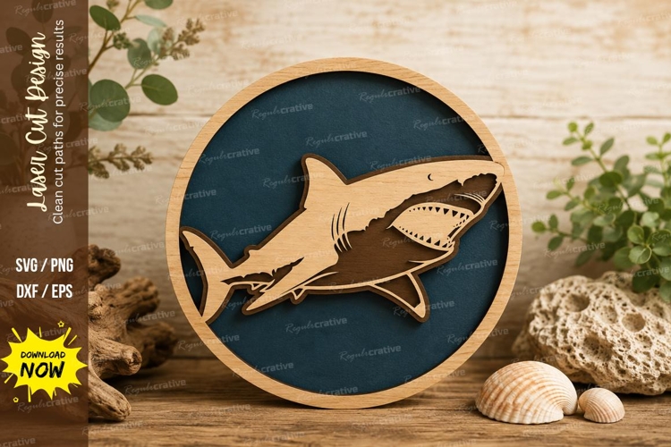 Shark Laser Cut SVG File shark svg, shark silhouette svg,