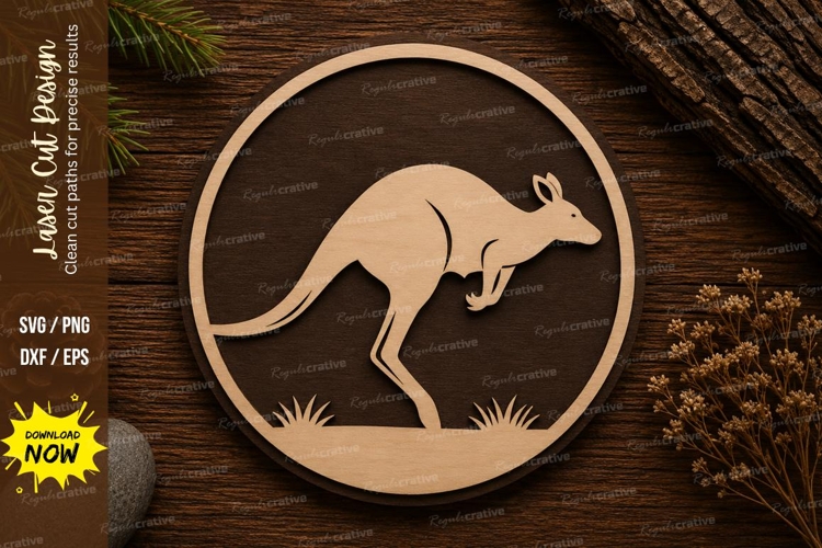 Kangaroo Laser Cut SVG File kangaroo svg, kangaroo silhouett