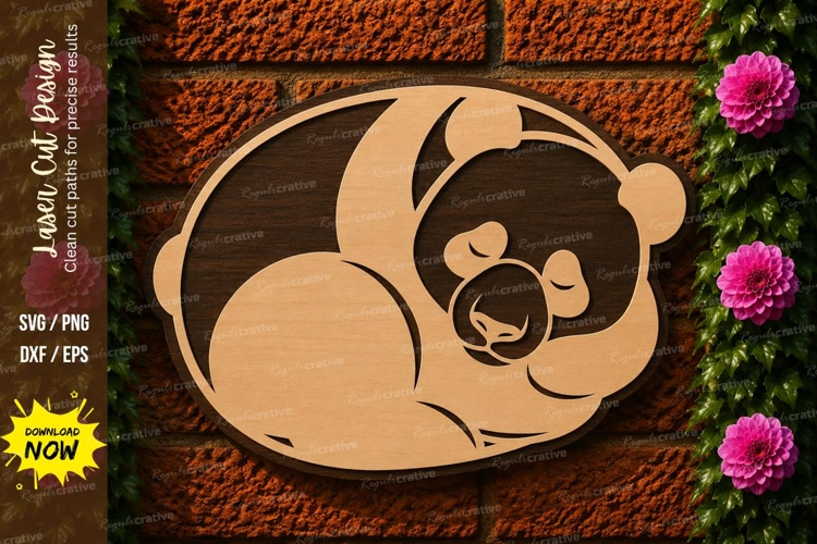 Sleeping Bear Laser Cut SVG File sleeping bear svg, bear svg