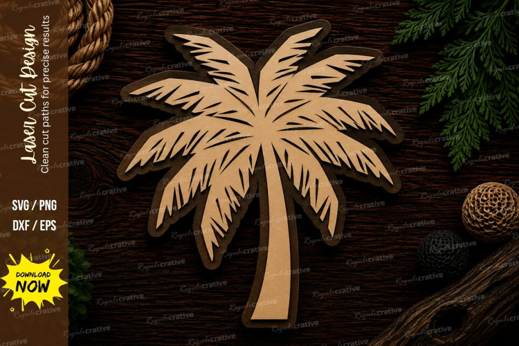 Palm Tree Laser Cut SVG File palm tree svg, tropical palm sv