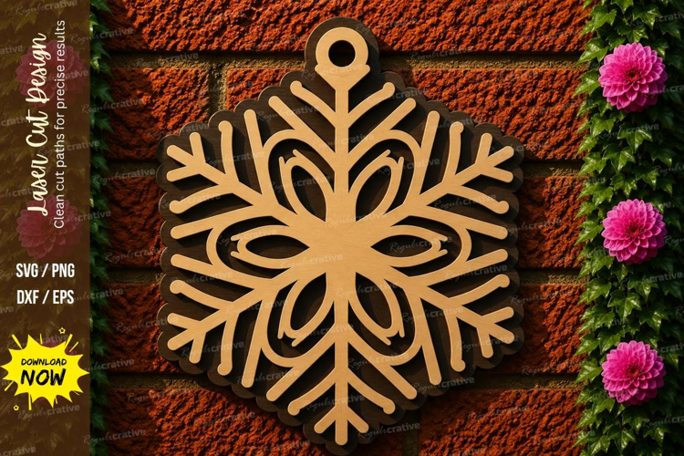 Snowflake Laser Cut SVG File snowflake svg, christmas snowfl
