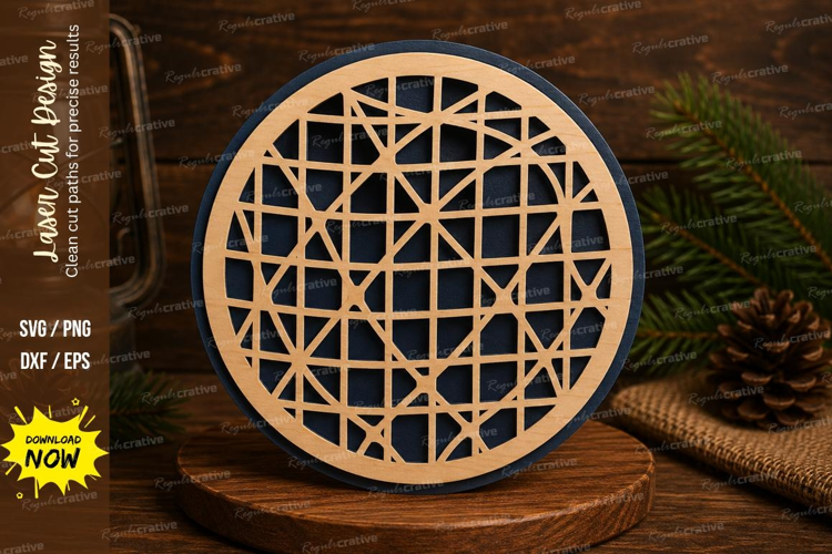 Geometric Mandala Laser Cut SVG File geometric mandala svg