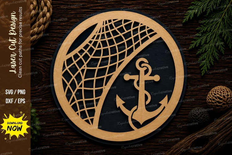 Anchor Rope Laser Cut SVG File anchor rope svg, anchor svg,