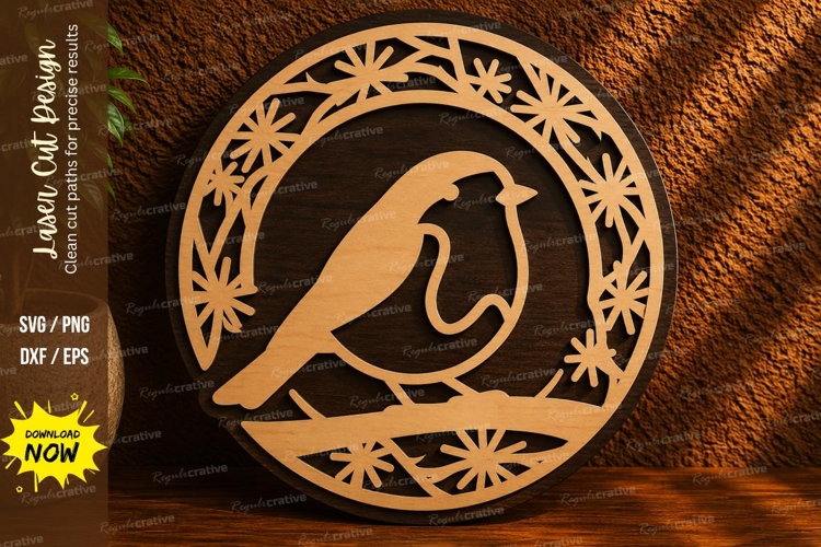 Robin Bird Laser Cut SVG File robin bird svg, robin svg, bir