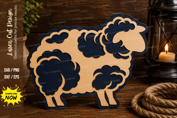 Sheep Laser Cut SVG File sheep svg, sheep silhouette svg,