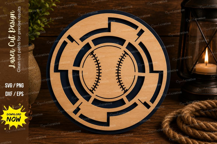 Baseball Frame Laser Cut SVG File baseball frame svg, baseba