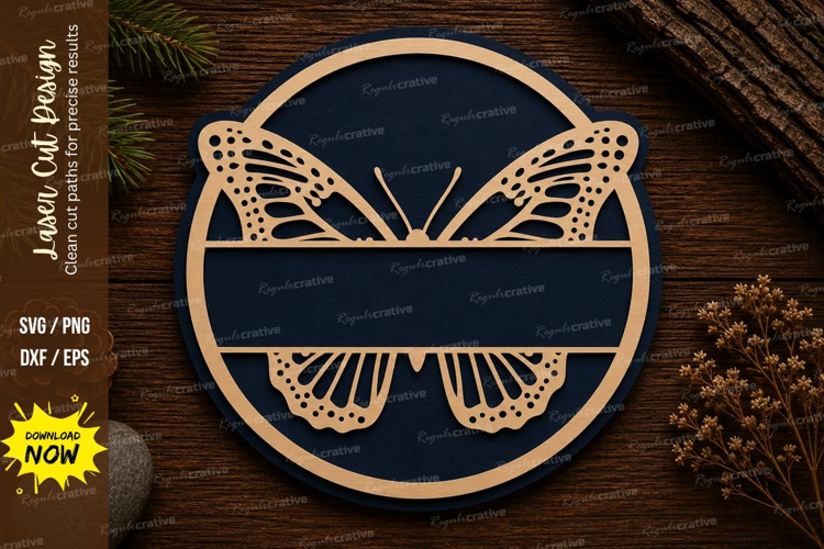 Butterfly Frame Laser Cut SVG File butterfly frame svg