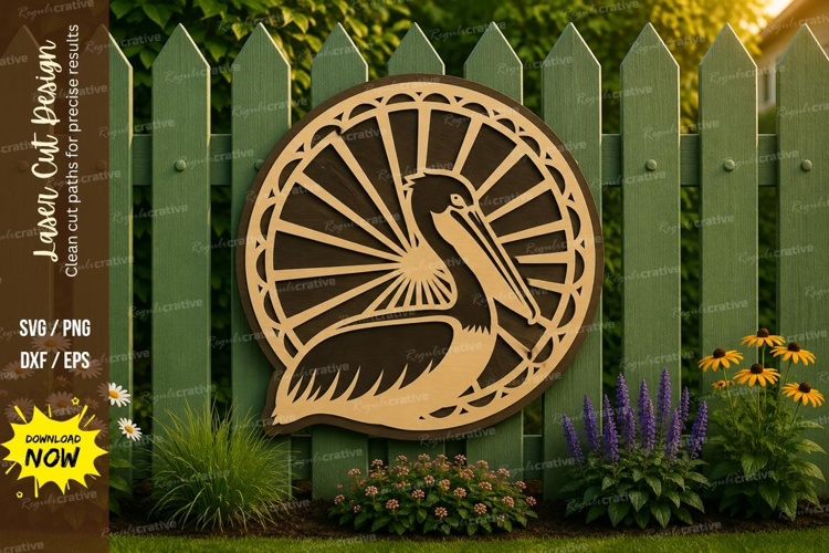 Pelican Laser Cut SVG File pelican svg, pelican bird svg