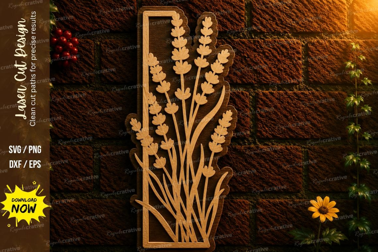 Lavender Flowers Laser Cut SVG File lavender flowers svg