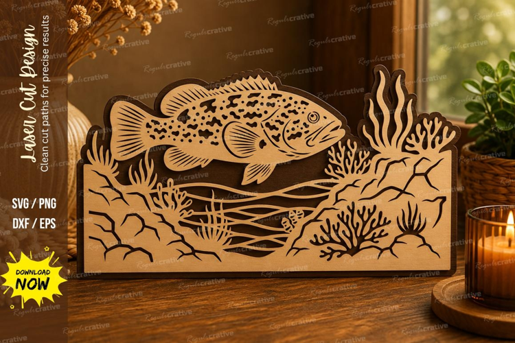 Underwater Fish Laser Cut SVG File underwater fish svg, reef
