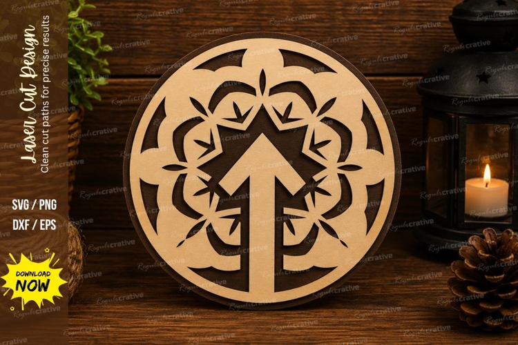 Arrow Mandala Laser Cut SVG File arrow mandala svg, arrow sv