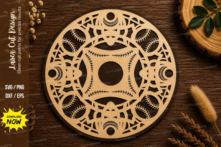 Baseball Mandala Laser Cut SVG File baseball mandala svg