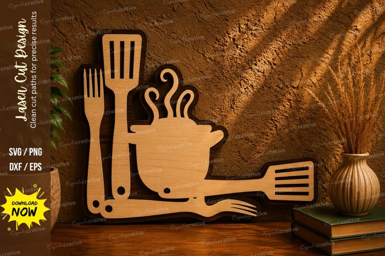 Kitchen Utensils Laser Cut SVG File kitchen utensils svg, co