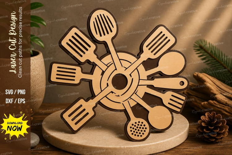 Kitchen Tools Laser Cut SVG File kitchen tools svg, cooking