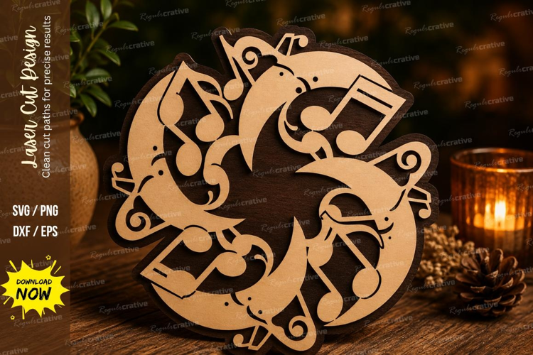Music Treble Clef Laser Cut SVG File music treble clef svg,