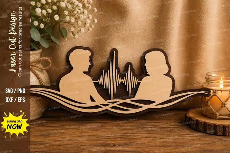 Podcast Wave Laser Cut SVG File podcast wave svg, podcast